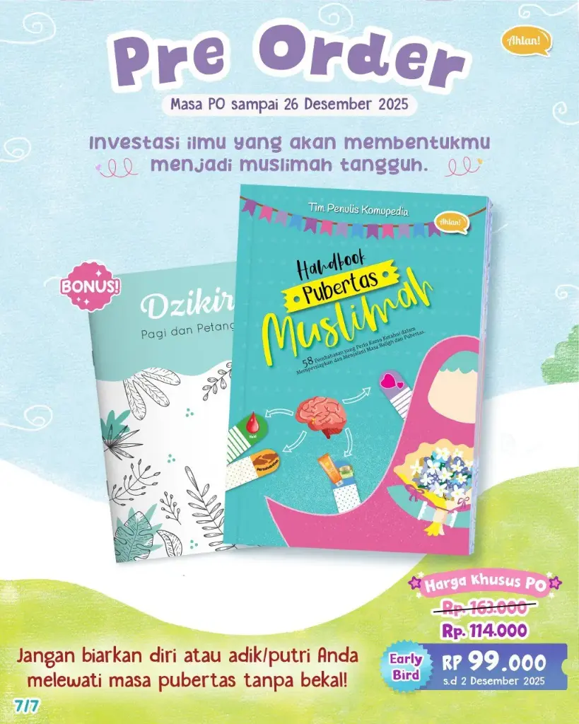 {EB} Handbook Pubertas Muslimah + Bonus Dzikir Pagi Petang, (Cetakan Ke-8)