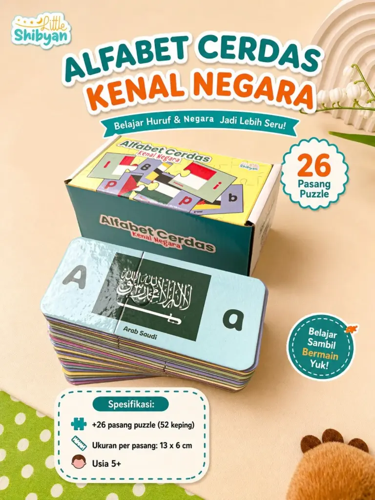 Puzzle Alfabet Cerdas Kenal Negara