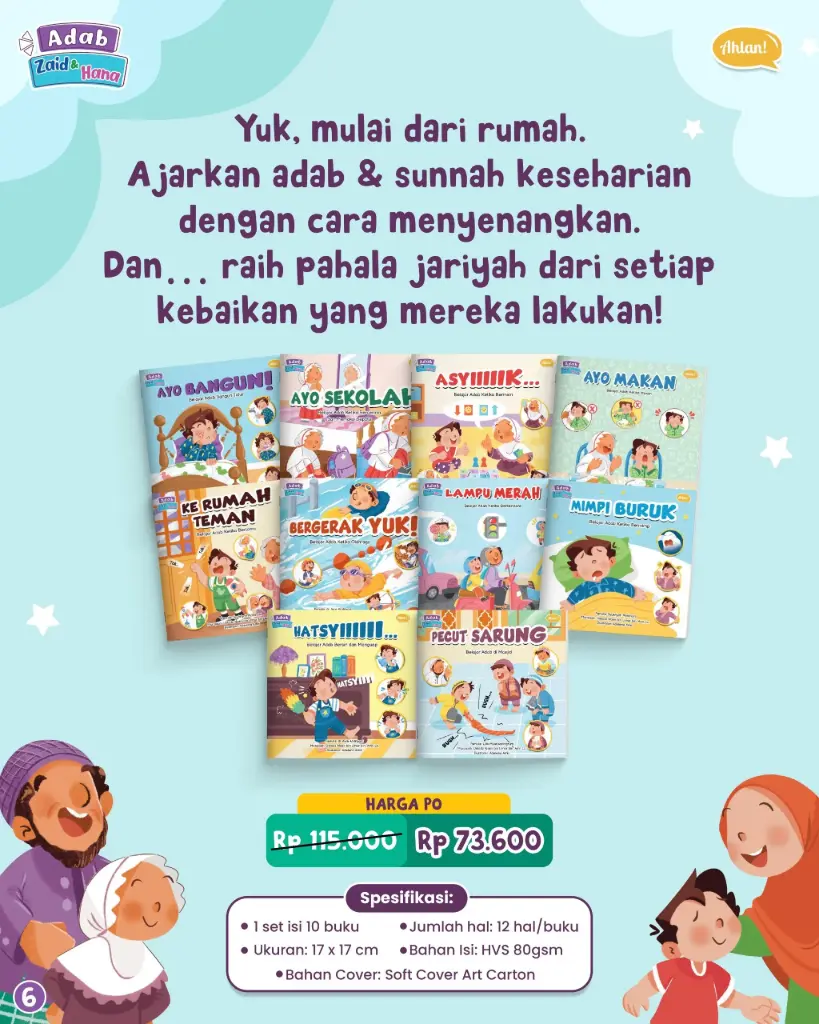 {Pre Order} Paket 1 : Seri Adab Zaid & Hana #1