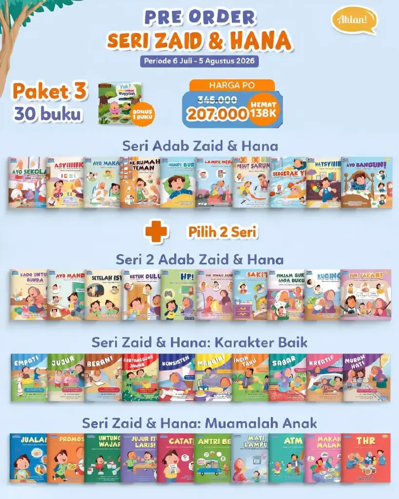 {Pre Order} Paket 3 Seri Zaid & Hana (3 Seri)