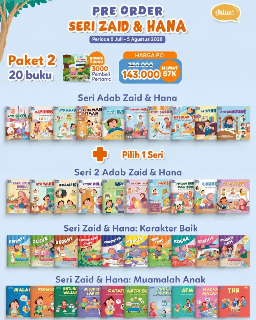 {Pre Order} Paket 2 Seri Zaid & Hana (2 Seri)