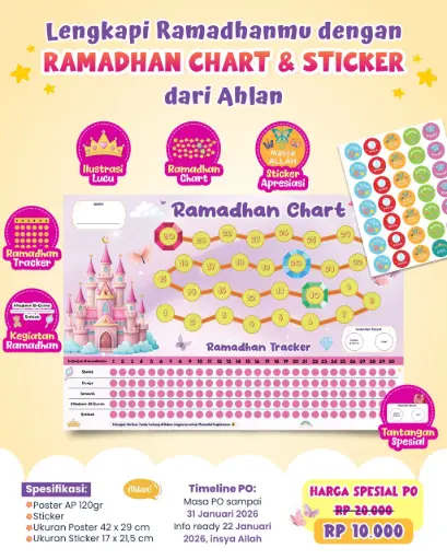 Ramadhan Chart & Sticker Ahlan 2026 (Girls)