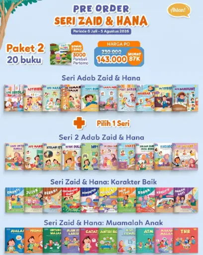 {Pre Order} Paket 2 Seri Zaid & Hana (2 Seri)