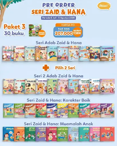 {Pre Order} Paket 3 Seri Zaid & Hana (3 Seri)